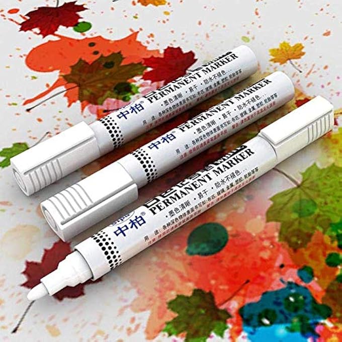 SIPA 10 PCS WHITE TYRE PAINT MARKER PENS SET CAR SCRATCH REPAIR PEN FURNITURE REPAIR MARKERS ALUMINUM PIPE PAINT PEN UNIVERSAL WATERPROOF PERMANENT PEN FIT FOR CAR MOTORCYCLE TIRE TREAD RUBBER METAL - Image 2